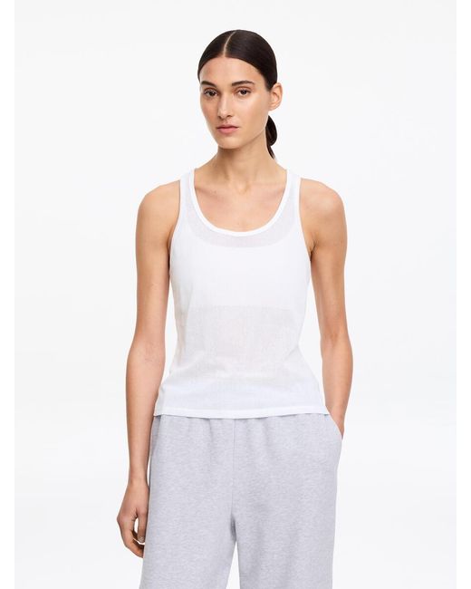 ARKET White Mesh Tank Top