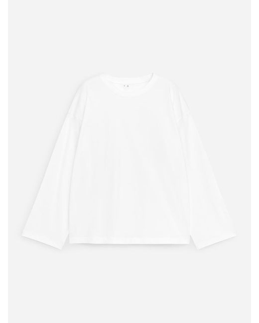 ARKET White Relaxed Long-Sleeve T-Shirt