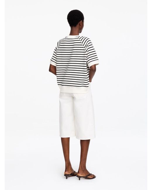 ARKET White French Terry Sweatshirt