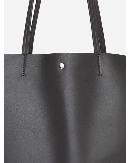 ARKET Gray Leather Tote Bag