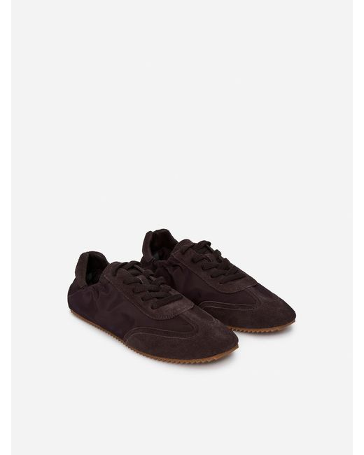 ARKET White Suede Nylon Trainers