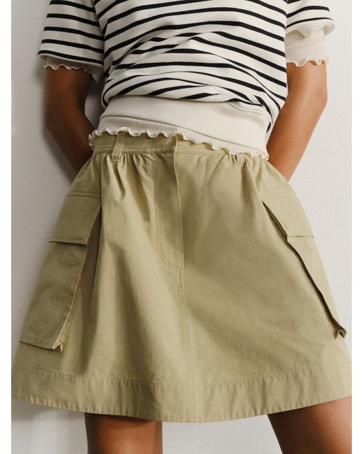 ARKET Natural Cotton Utility Skirt