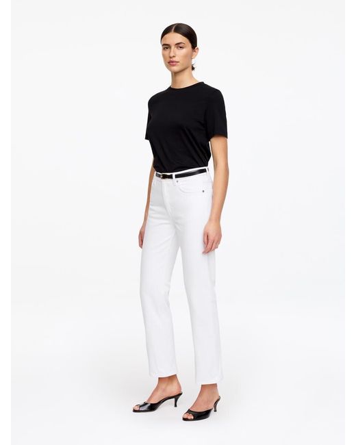 ARKET White Jade Cropped Slim Jeans