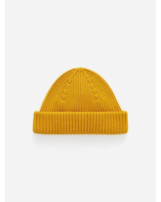 ARKET Yellow Ribbed Wool-Blend Beanie for men