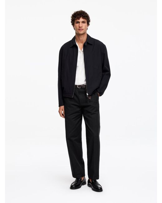 ARKET Blue Relaxed Cotton Lyocell Trousers for men