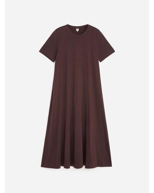 ARKET Red Maxi T-Shirt Dress