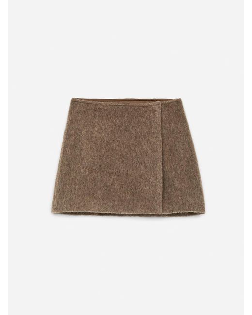 ARKET Natural Wool-blend Mini Skirt