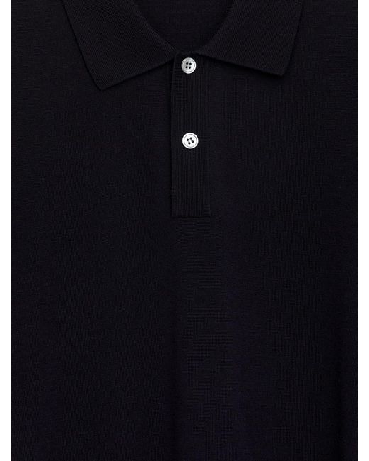 ARKET Blue Wool Polo Shirt for men