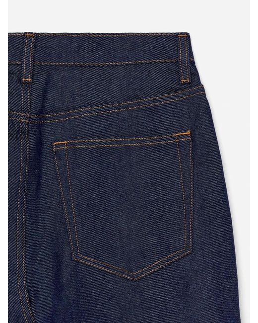 ARKET Blue Jade Cropped Slim Jeans
