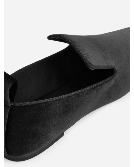 ARKET Black Indoor Velvet Loafers