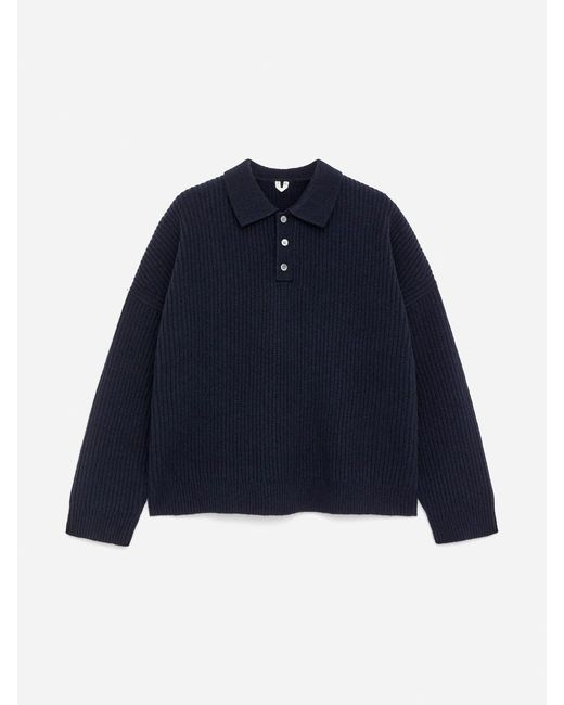 ARKET Blue Wool Polo Jumper for men