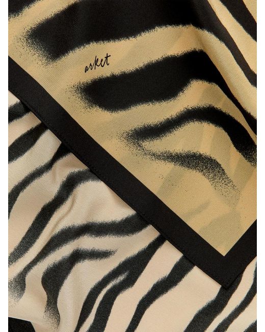 ARKET Natural Printed Silk Scarf