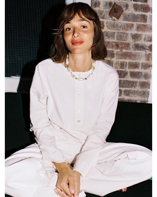 ARKET White And Laila Gohar Work Trousers