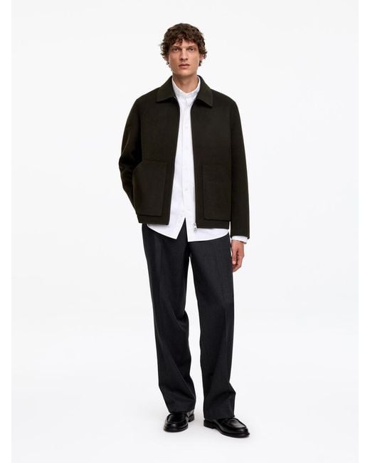 ARKET Black Double-Face Wool Blend Jacket for men