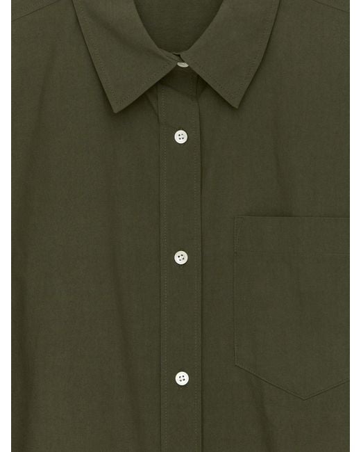 ARKET Green Short-Sleeve Cotton Shirt