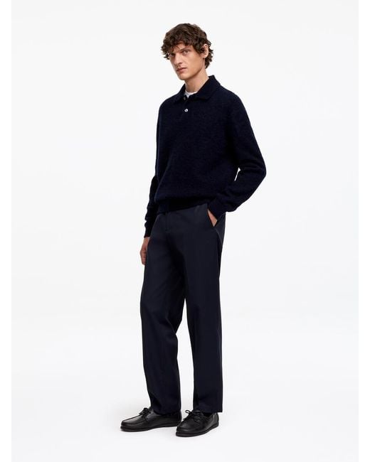 ARKET Blue Relaxed Tailored Trousers for men