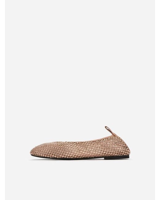 ARKET Blue Embellished Mesh Flats