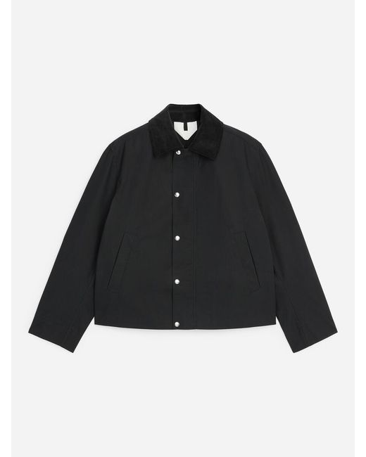 ARKET Black Short Waxed Jacket for men