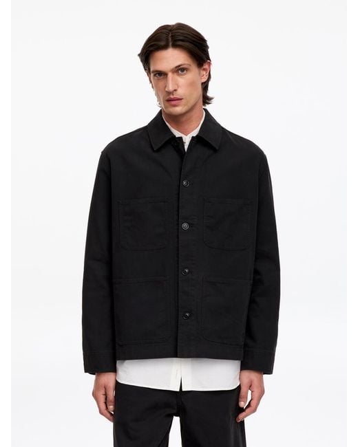 ARKET Black Utility Overshirt for men