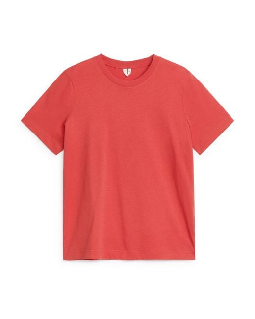 ARKET Red Crew-neck T-shirt