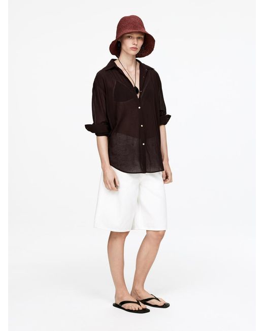 ARKET Black Sonnenhut Aus Stroh