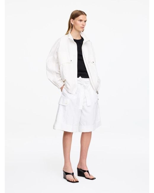 ARKET White Soft Utility Shorts
