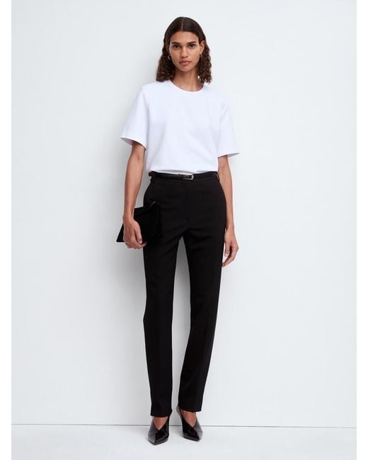 ARKET Black Linen-Cotton Kick-Flare Trousers