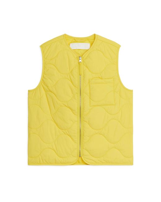 ARKET Yellow Quilted Liner Vest for men