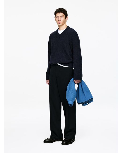 ARKET Blue Relaxed Alpaca Wool Blend Jumper for men
