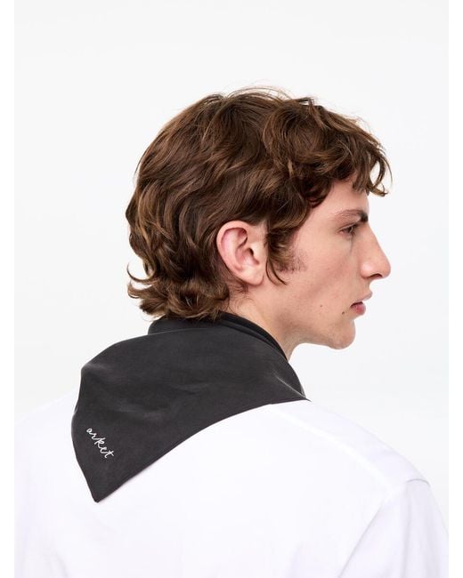 ARKET Black Silk Scarf for men