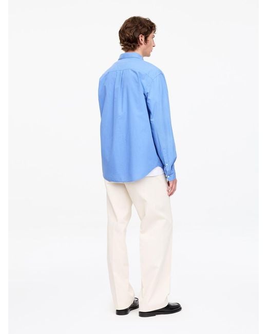 ARKET Blue Relaxed Poplin Shirt for men