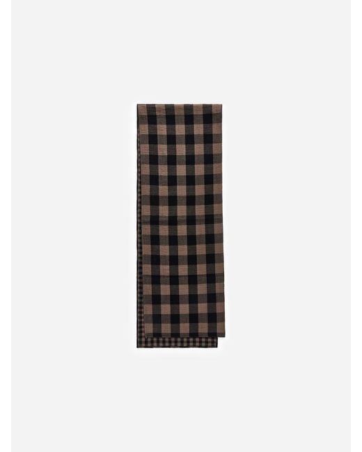 ARKET Natural Checkered Cotton Scarf for men