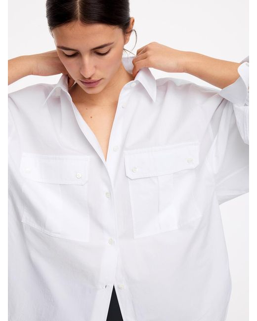 ARKET White Utility Cotton Shirt