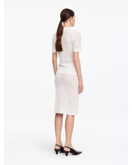 ARKET Natural Knitted Pencil Skirt