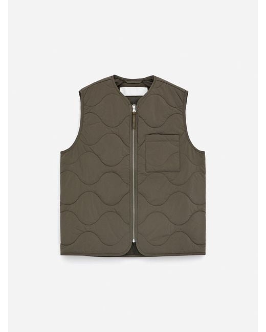 ARKET Green 2-In-1 Quilted Liner Vest for men