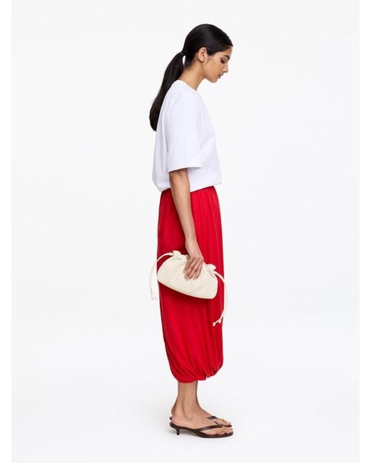 ARKET White Split Suede Mini Pouch