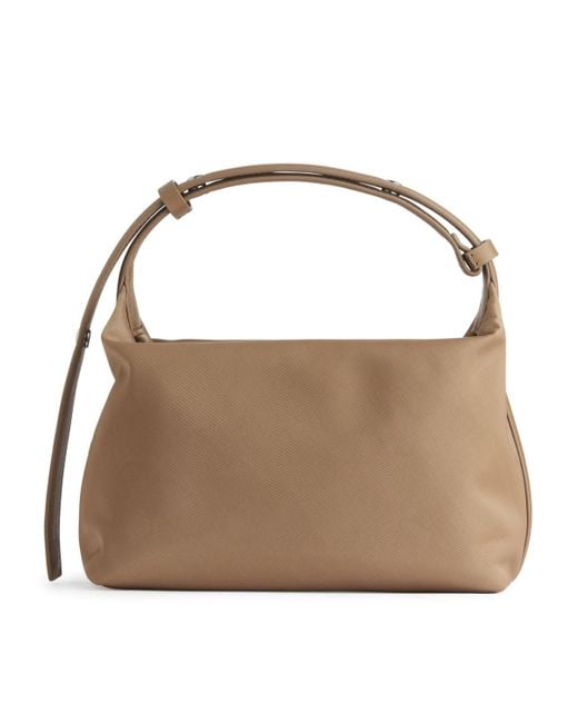 ARKET Brown Leather-detailed Crossbody Bag
