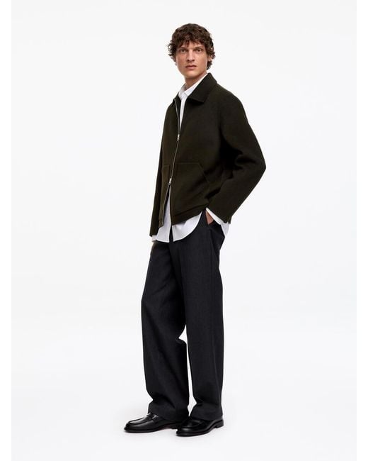 ARKET Black Double-Face Wool Blend Jacket for men