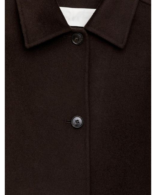ARKET Black Doublé Wool-Blend Overshirt