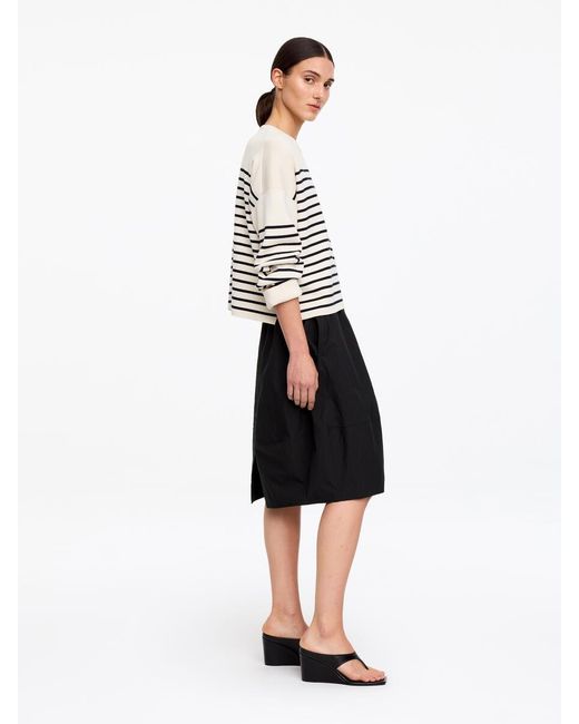 ARKET Black Cocoon Midi Skirt