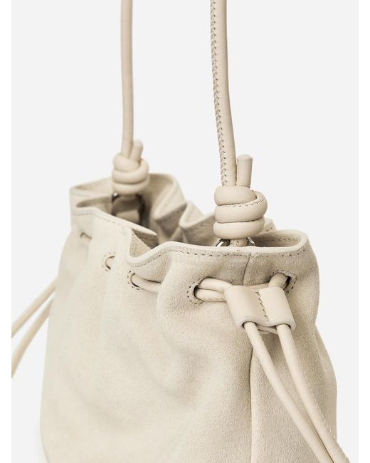 ARKET White Split Suede Mini Pouch