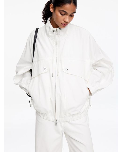 ARKET White Utility Drawstring Jacket
