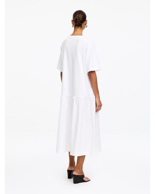 ARKET White V-Neck Midi Dress