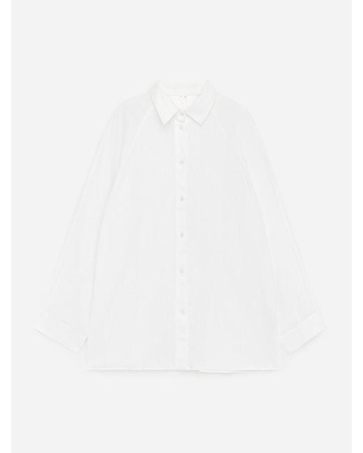 ARKET White Relaxed Linen Shirt