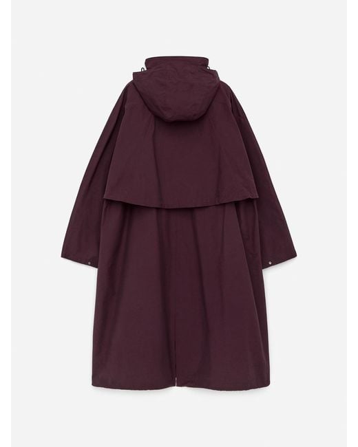 ARKET Purple Parka Mit Sturmleiste