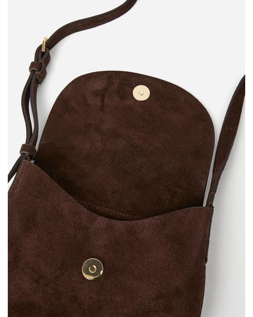 ARKET Black Split Suede Crossbody Bag