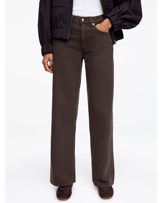 ARKET Brown Cloud Loose Wide Jeans