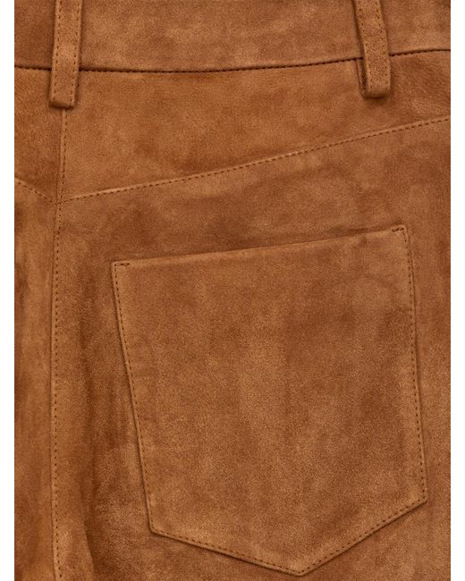 ARKET White Relaxed Suede Trousers