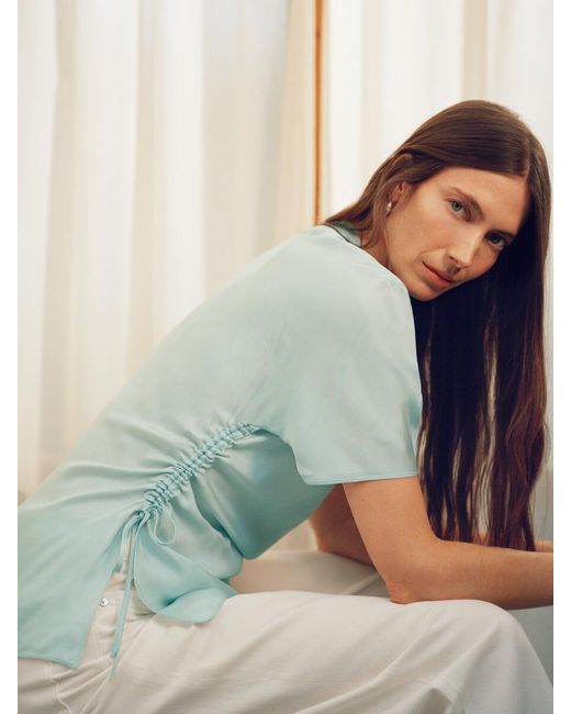 ARKET Blue Drawstring Top