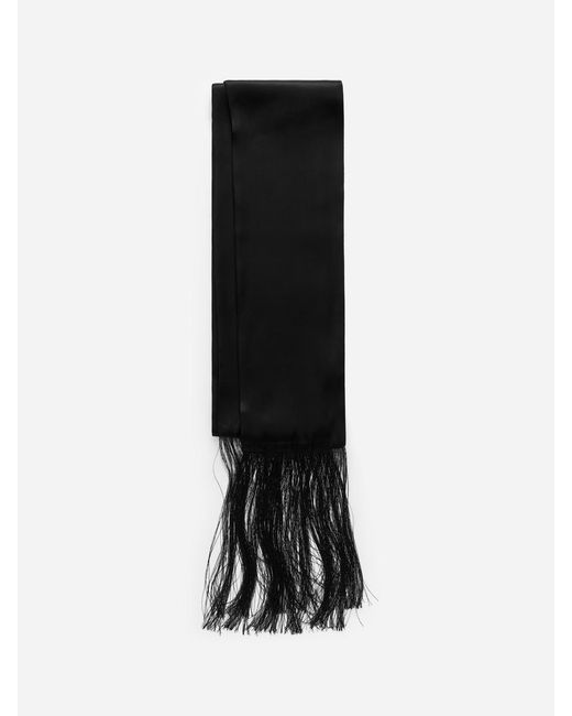 ARKET White Silk Fringe Scarf